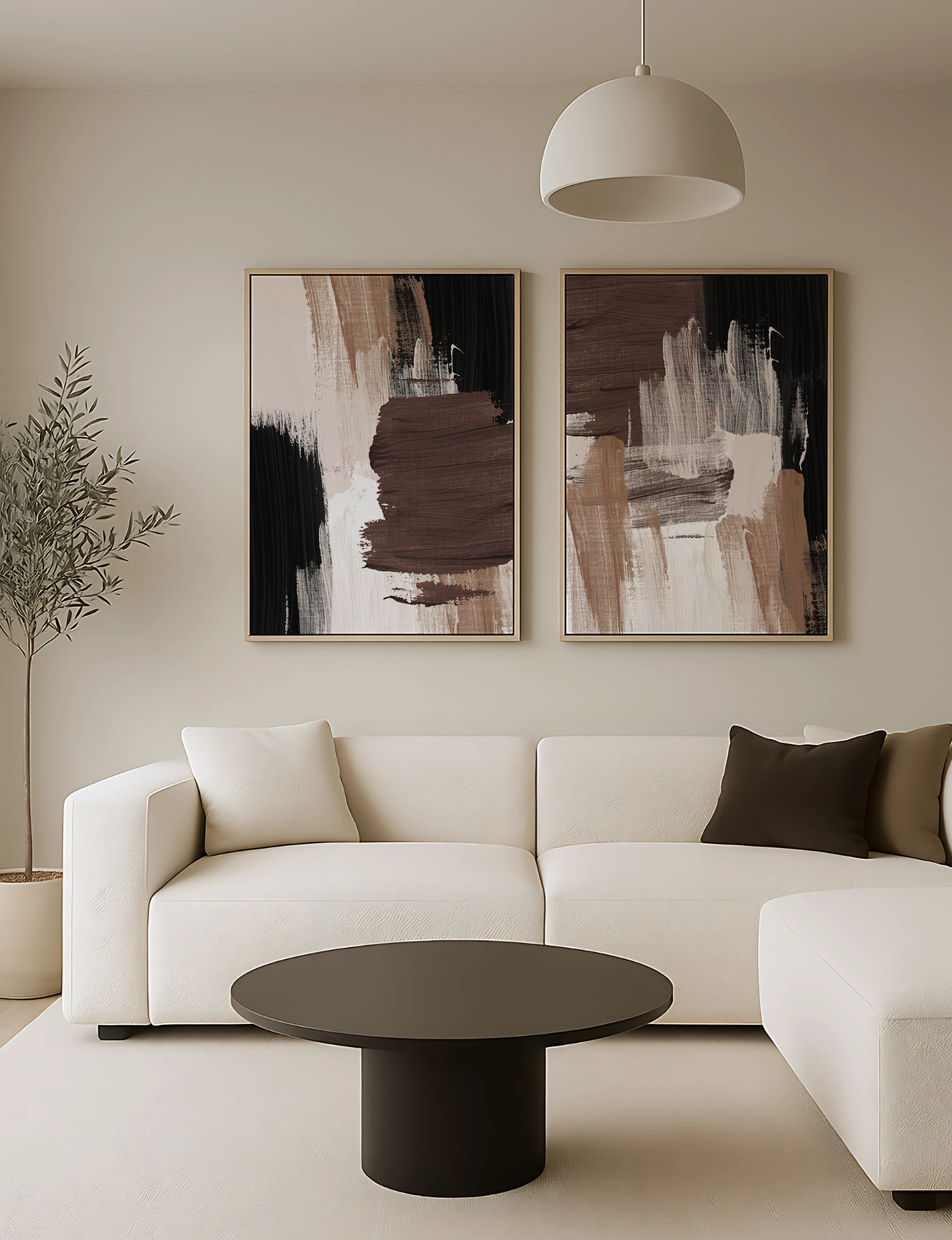 canvas on wall